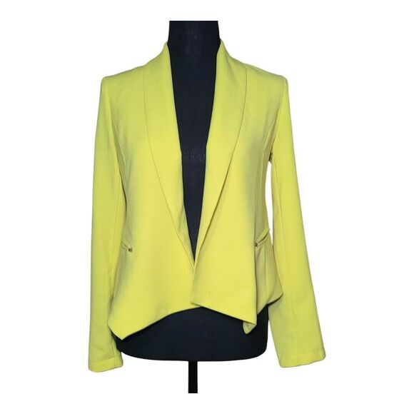 evenuel Jackets & Blazers - Evenuel Bright Neon Yellow Blazer Women's Size Small Business Workwear Casual